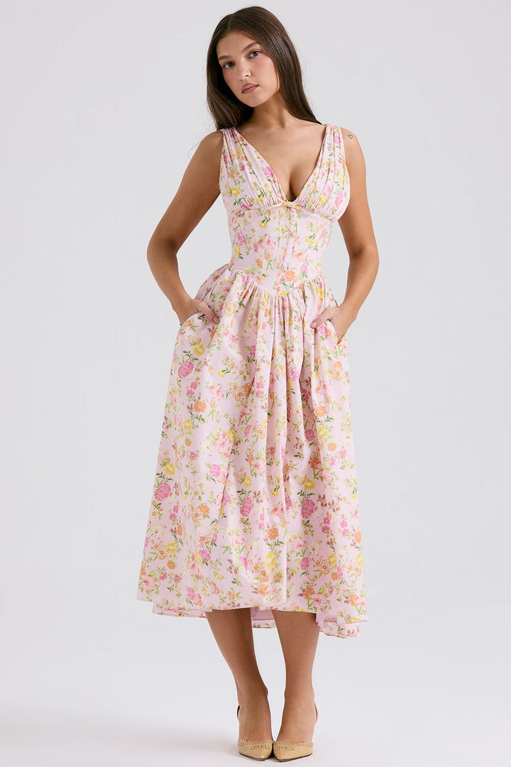Sophia | Elegant Floral Dress for Summer