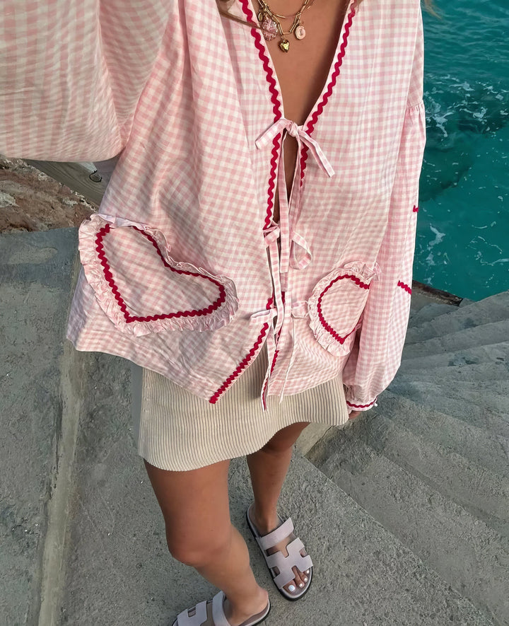 Betty | Romantic Heart Blouse for Stylish Women