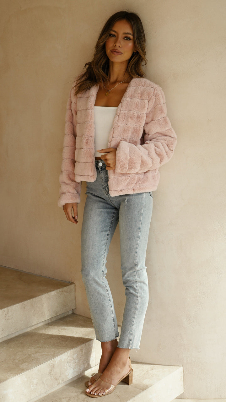 Nancy | Women's Cropped Faux Fur Jacket