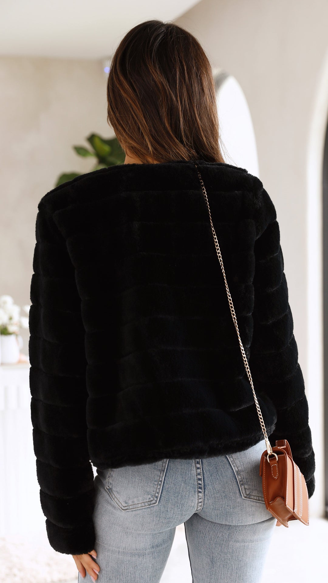 Nancy | Women's Cropped Faux Fur Jacket