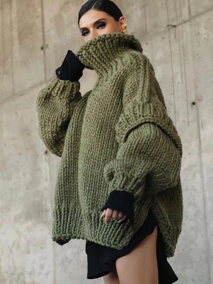 Rochelle | Women's Oversized Chunky Knit Sweater Dress