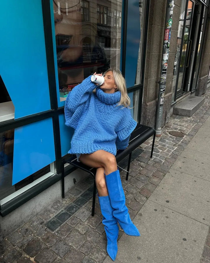 Rochelle | Women's Oversized Chunky Knit Sweater Dress