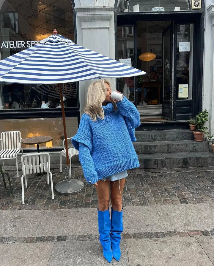 Rochelle | Women's Oversized Chunky Knit Sweater Dress