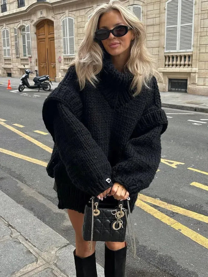 Rochelle | Women's Oversized Chunky Knit Sweater Dress