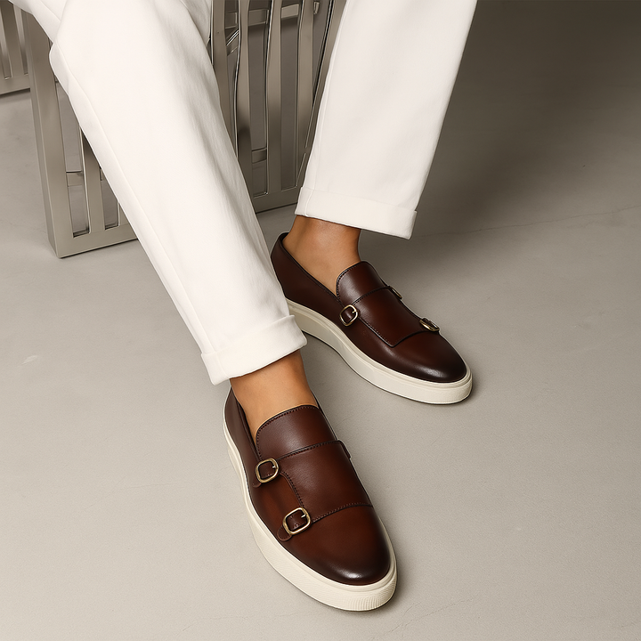 Jaden | Stylish Leather Buckle Loafers for Men
