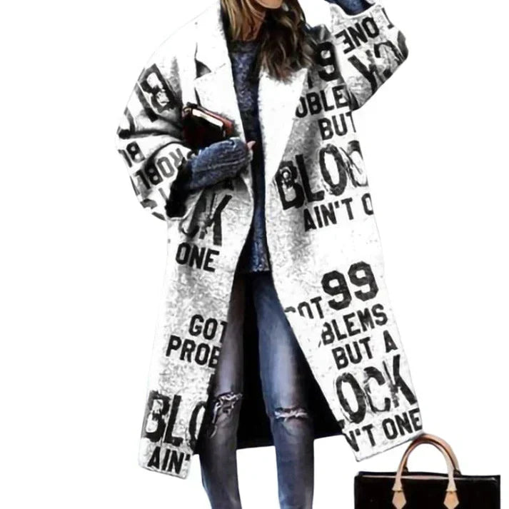 Hannah | Stylish Long Plaid Coat