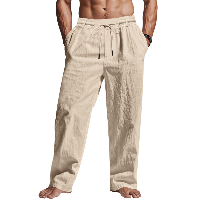 Barney | Men’s Linen Trousers – Relaxed Fit, Breathable Full Length Pants