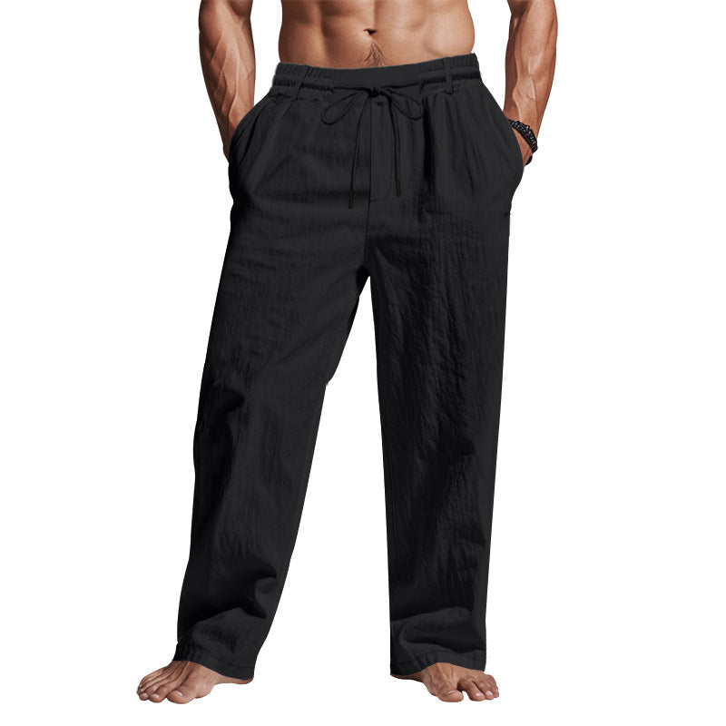 Barney | Men’s Linen Trousers – Relaxed Fit, Breathable Full Length Pants