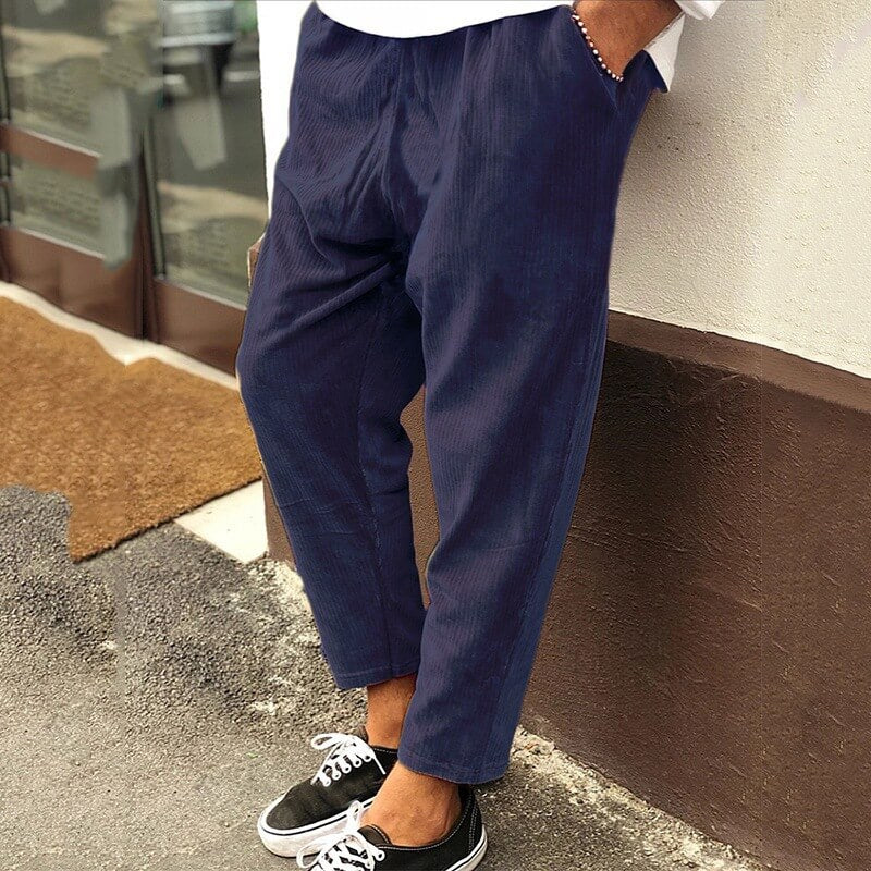 Ralph | Men's Chic Ribbed Cropped Pants