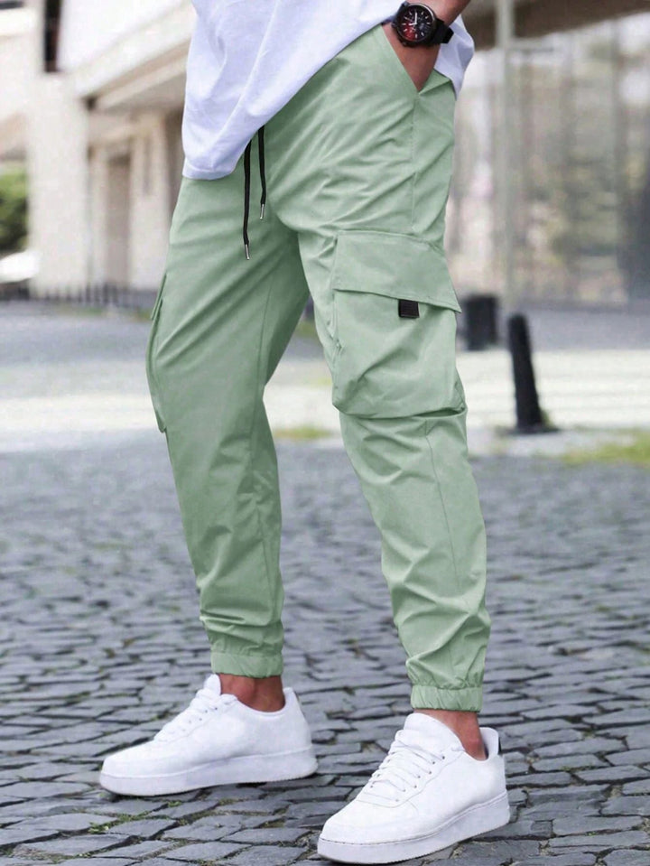 Michael | Men’s Cargo Jogger Pants – Comfortable Cotton Blend – Relaxed Fit – Tapered Leg – Drawstring Waist