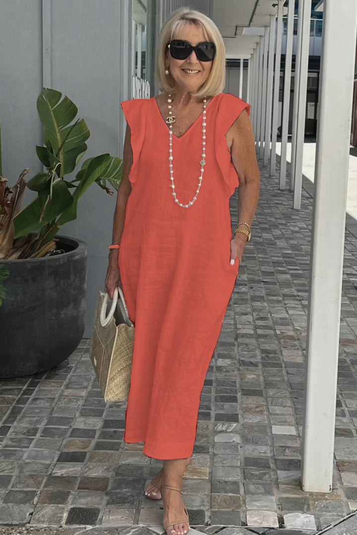 Hallie | Stylish Sleeveless Linen Dress for Summer