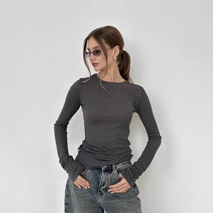 Evelyn | Women’s Long Sleeve Top – Stylish Slim Fit – Stretch Cotton Blend