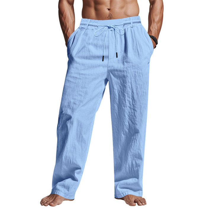 Barney | Men’s Linen Trousers – Relaxed Fit, Breathable Full Length Pants