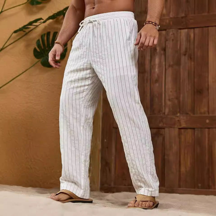 Keegan | Men’s Trousers - Lightweight Cotton Linen Blend - Relaxed Fit