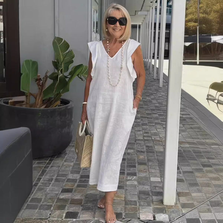 Hallie | Stylish Sleeveless Linen Dress for Summer