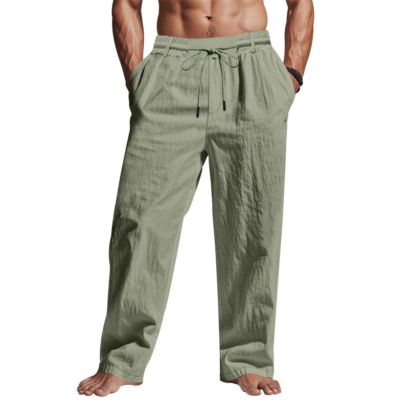 Barney | Men’s Linen Trousers – Relaxed Fit, Breathable Full Length Pants