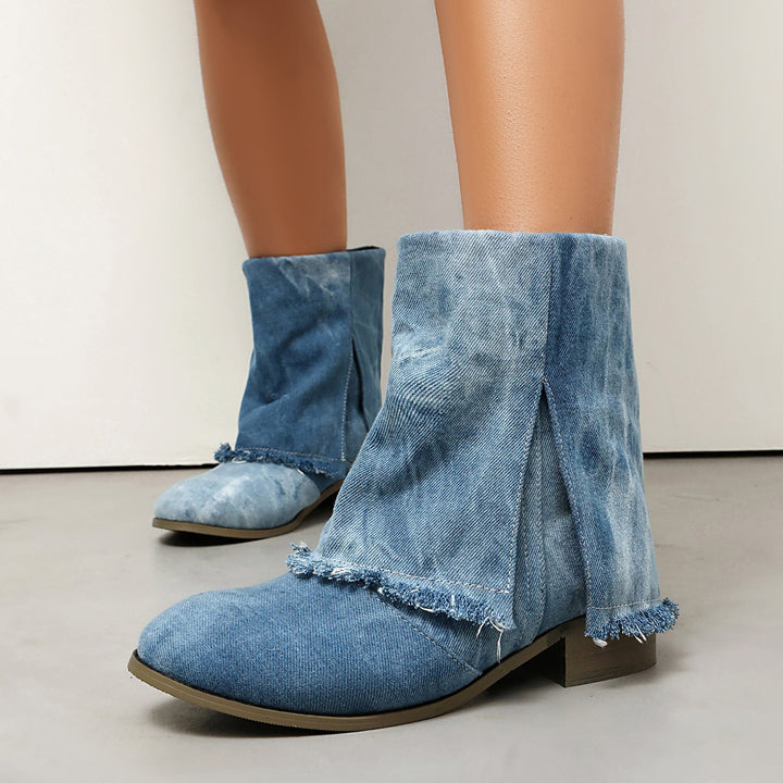 Naomi | Stylish Denim Ankle Boots for Women