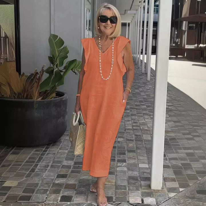 Hallie | Stylish Sleeveless Linen Dress for Summer