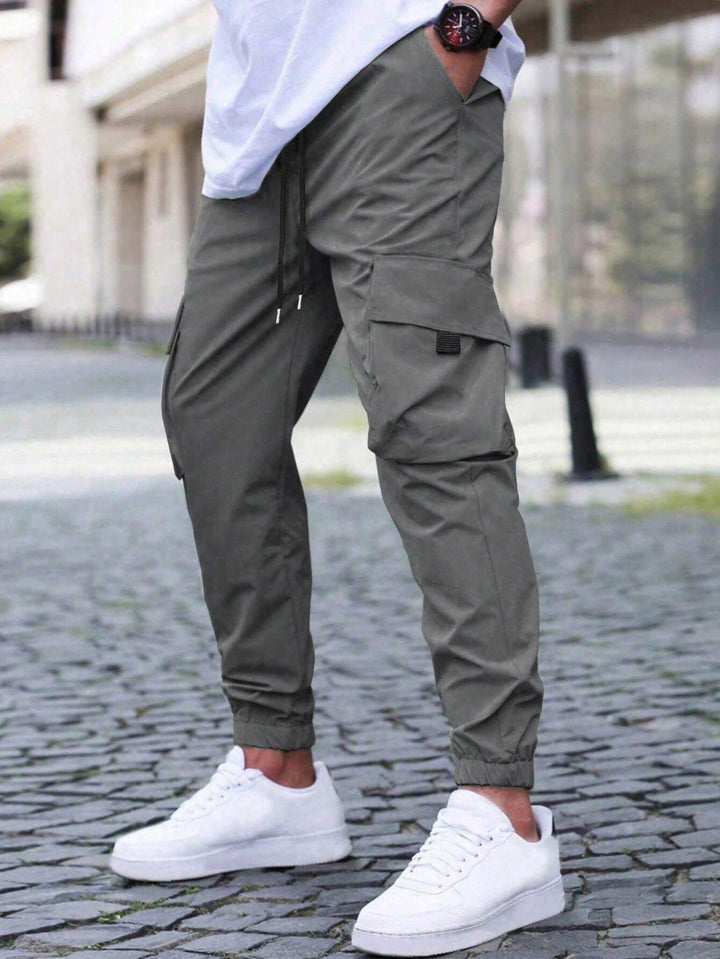Michael | Men’s Cargo Jogger Pants – Comfortable Cotton Blend – Relaxed Fit – Tapered Leg – Drawstring Waist