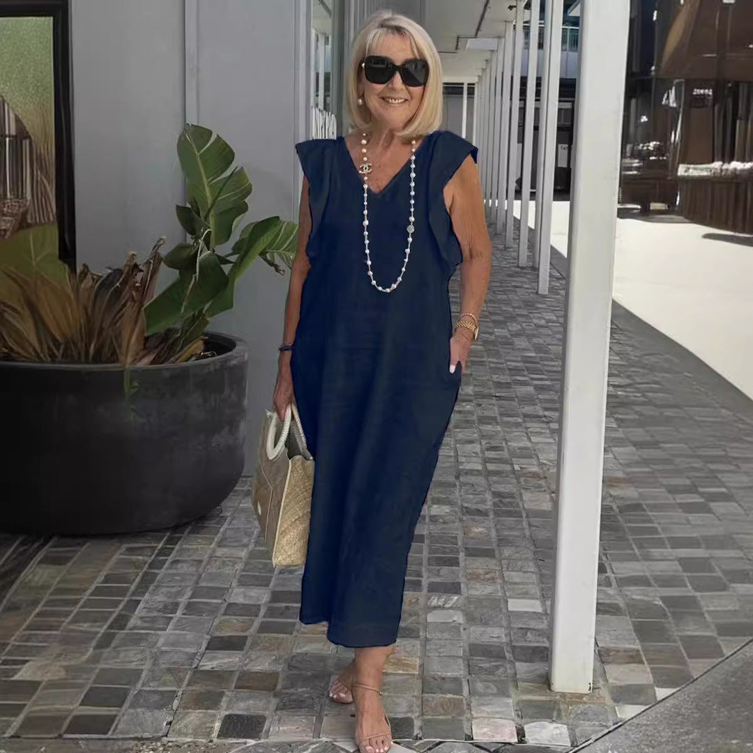 Hallie | Stylish Sleeveless Linen Dress for Summer