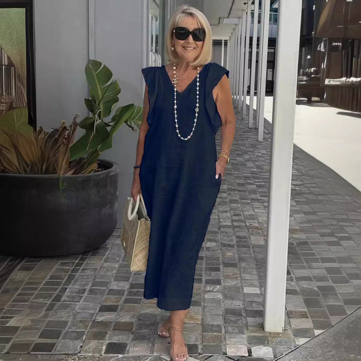 Hallie | Stylish Sleeveless Linen Dress for Summer