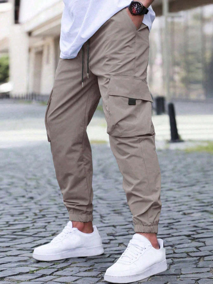 Michael | Men’s Cargo Jogger Pants – Comfortable Cotton Blend – Relaxed Fit – Tapered Leg – Drawstring Waist