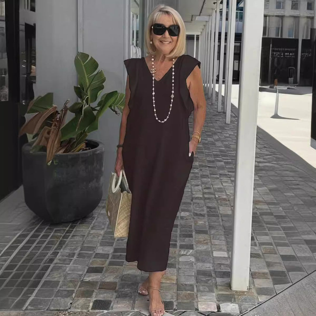 Hallie | Stylish Sleeveless Linen Dress for Summer