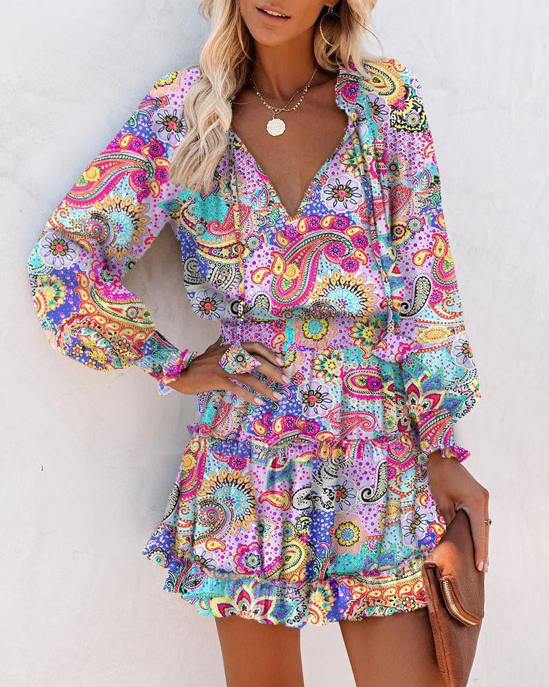 Zoe | Bold Floral Mini Dress for Vibrant Elegance