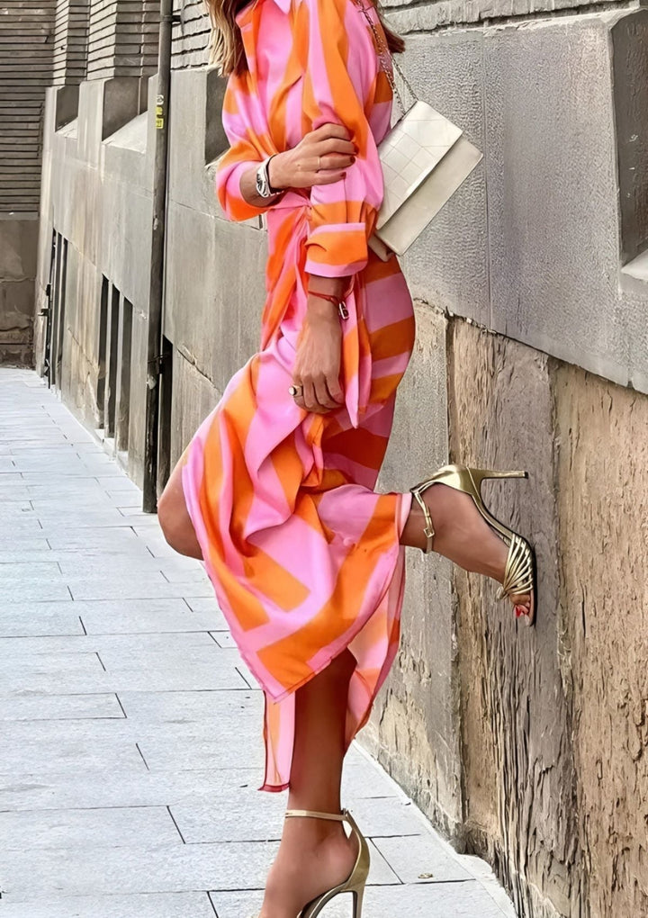 Amelia | Striped Wrap Dress for Every Occasion