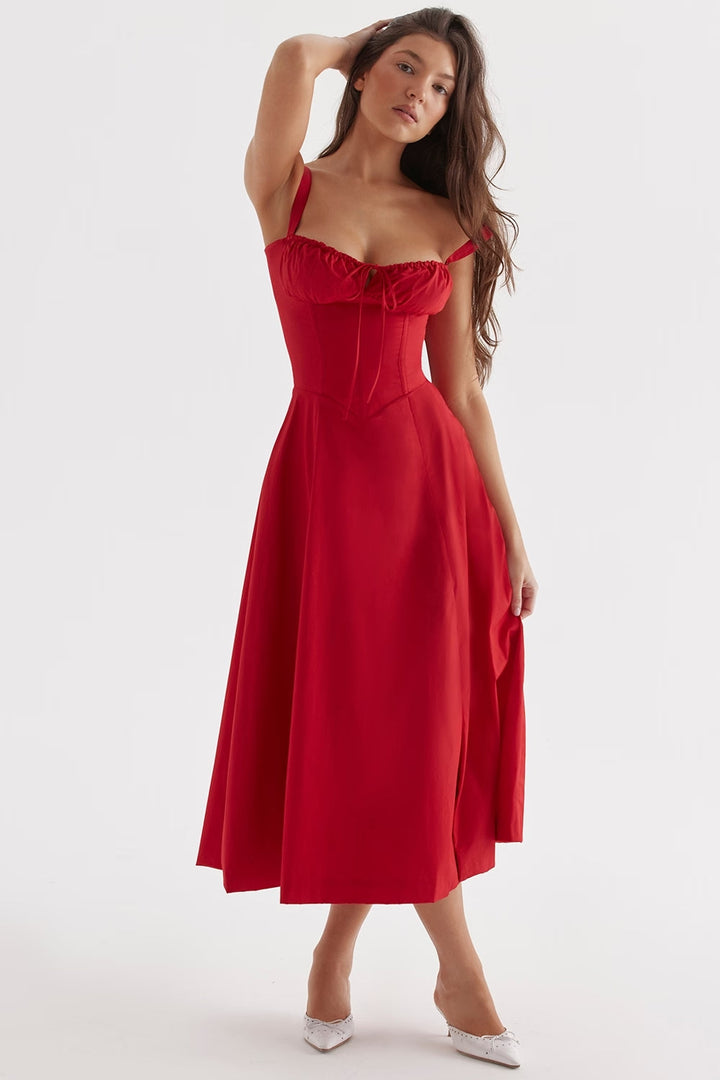 Sally | Spring Dress - Floral Print Party Dress