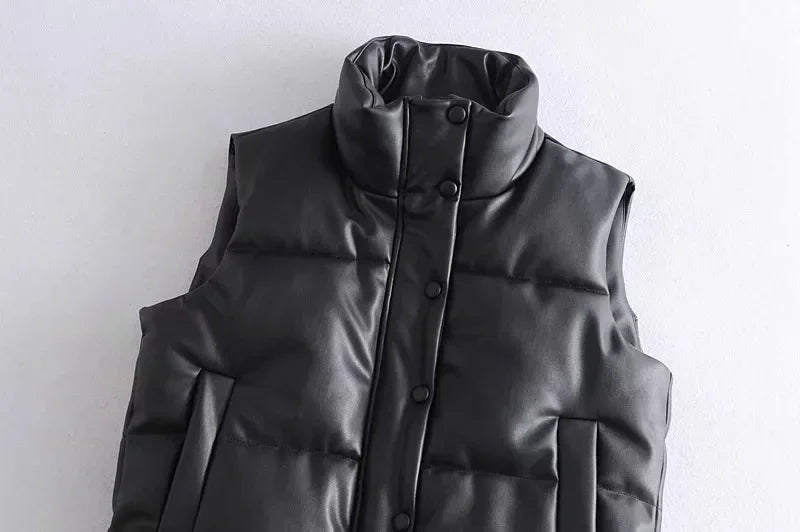 Kathleen | Women's High Collar Quilted Puffer Vest