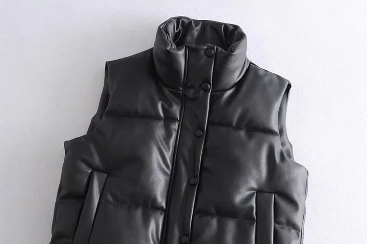 Kathleen | Women's High Collar Quilted Puffer Vest