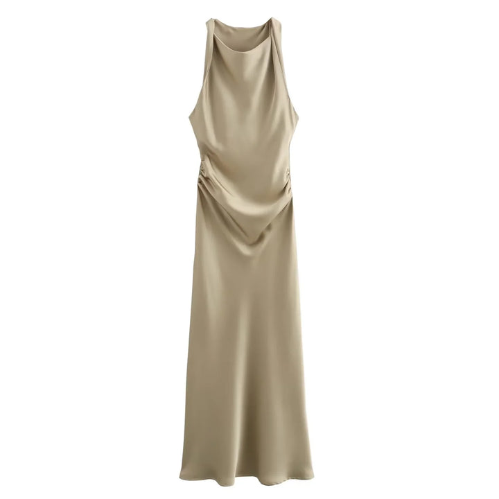 Maricar | Elegant Satin Midi Dress for Women
