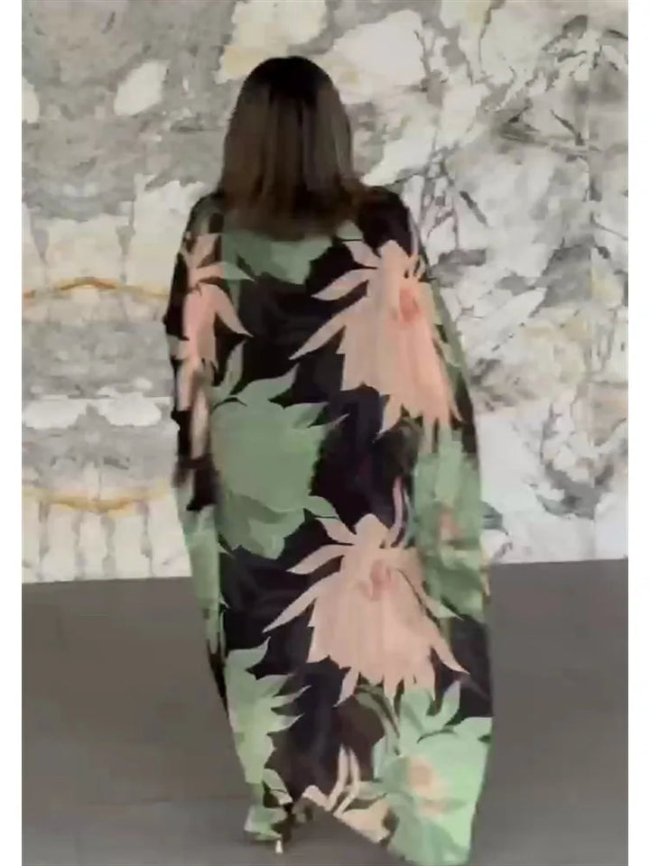 Fatima | Floral Printed Breezy Kaftan for Effortless Elegance