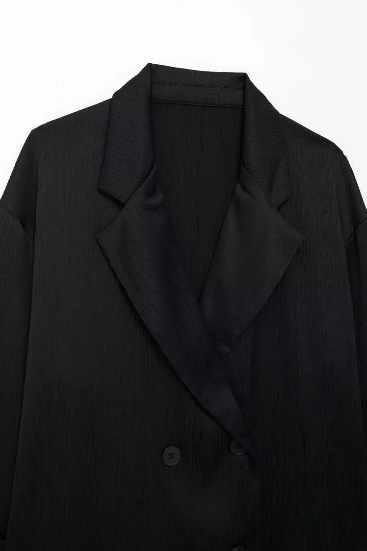 Double-Breasted Blazer & Wide-Leg Trouser Co-ord