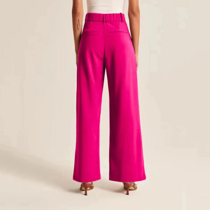 Adeline | Women's Wide Leg Trousers - High Waisted Elegant Fit
