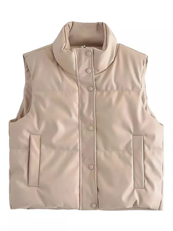 Kathleen | Women's High Collar Quilted Puffer Vest