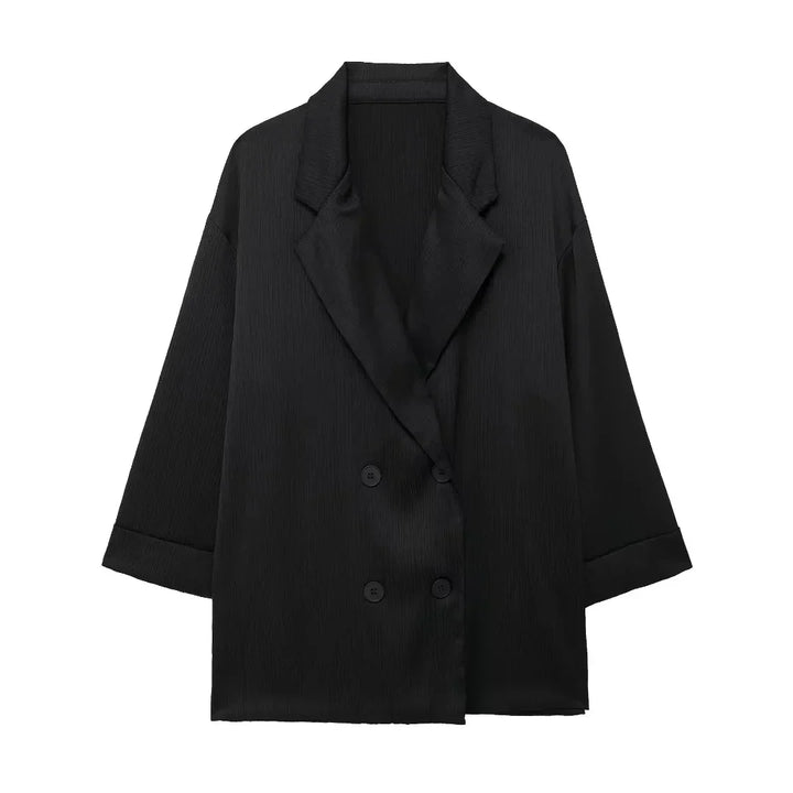 Double-Breasted Blazer & Wide-Leg Trouser Co-ord