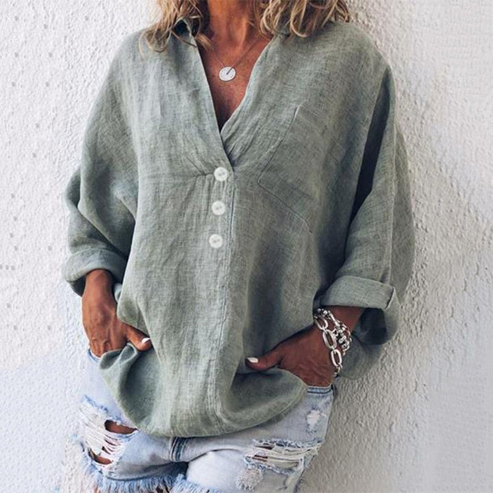 Amy | Casual Elegance V-neck blouse for women