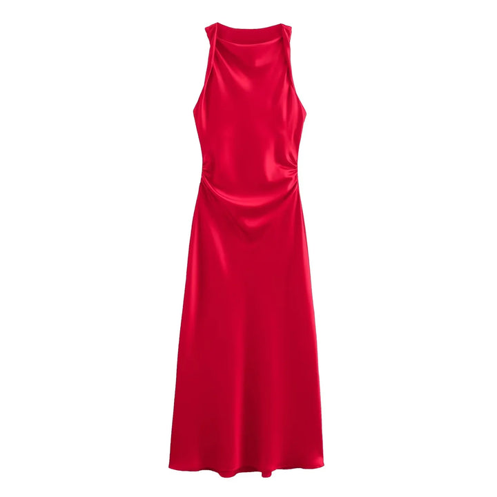 Maricar | Elegant Satin Midi Dress for Women