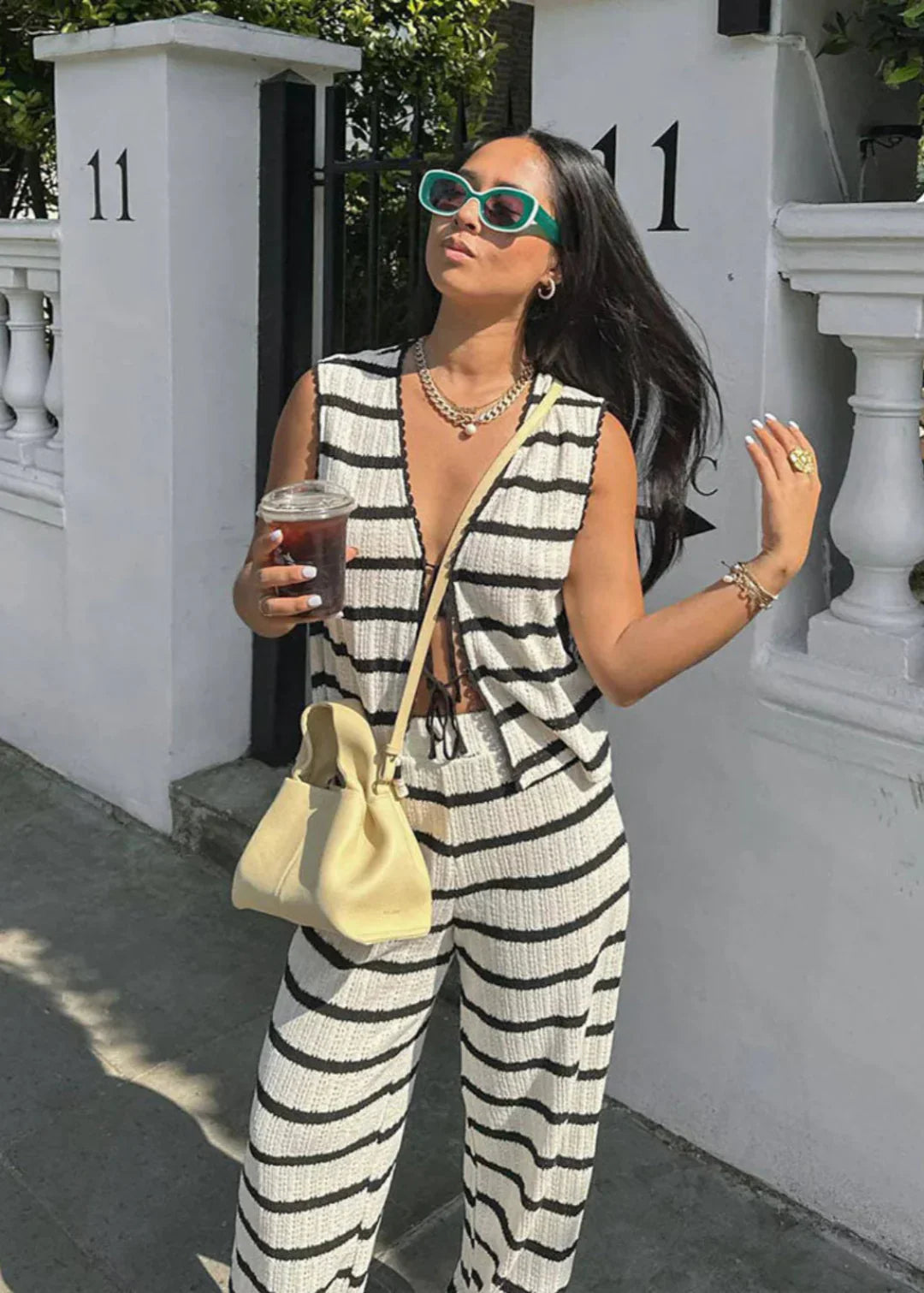 Striped Two-piece Summer Set