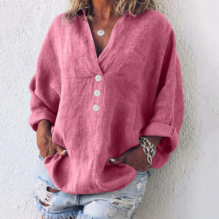 Amy | Casual Elegance V-neck blouse for women