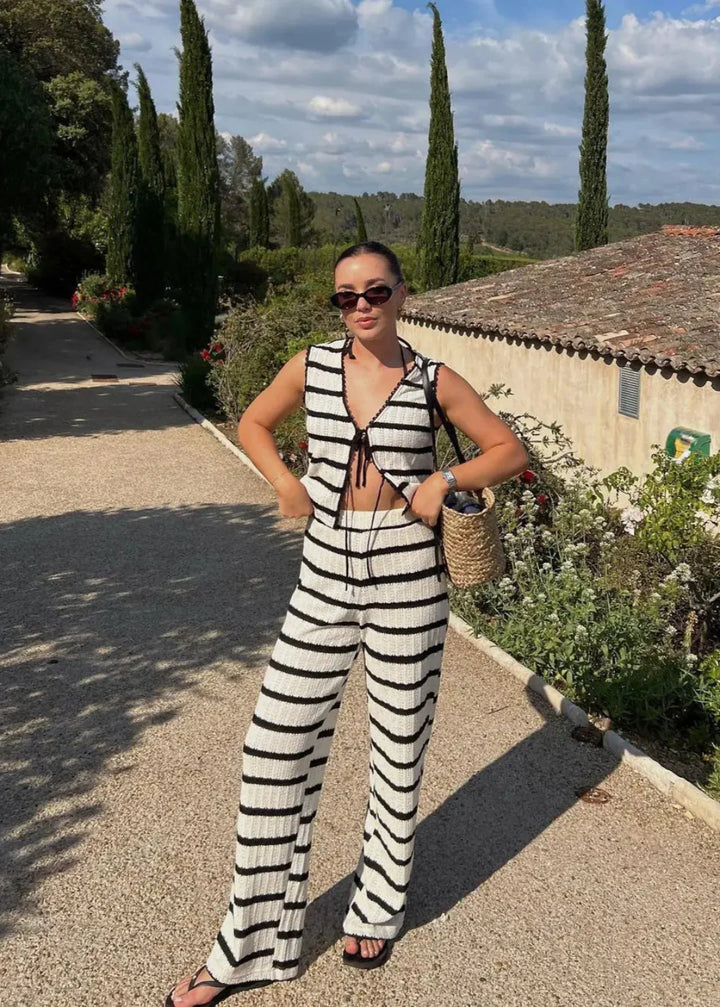 Striped Two-piece Summer Set