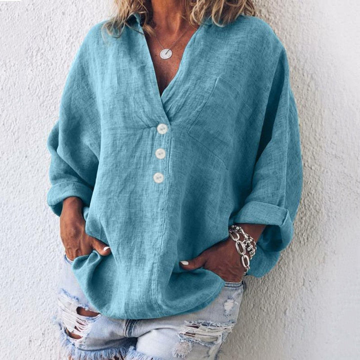 Amy | Casual Elegance V-neck blouse for women