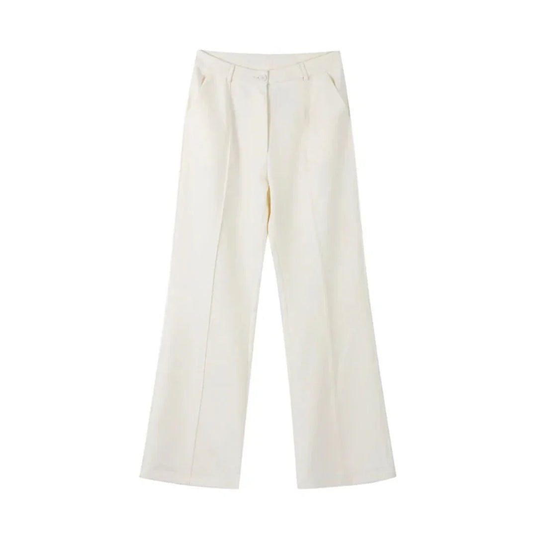 Belted Blazer & Wide-Leg Trouser Suit Set