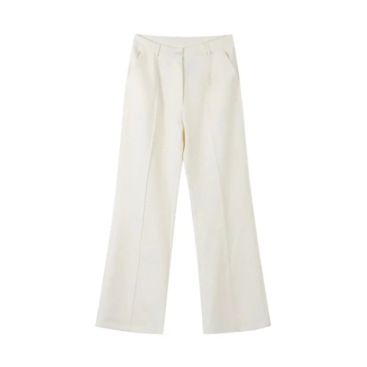 Belted Blazer & Wide-Leg Trouser Suit Set