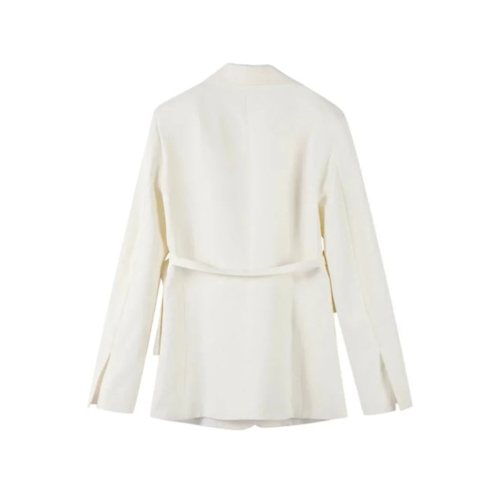 Belted Blazer & Wide-Leg Trouser Suit Set