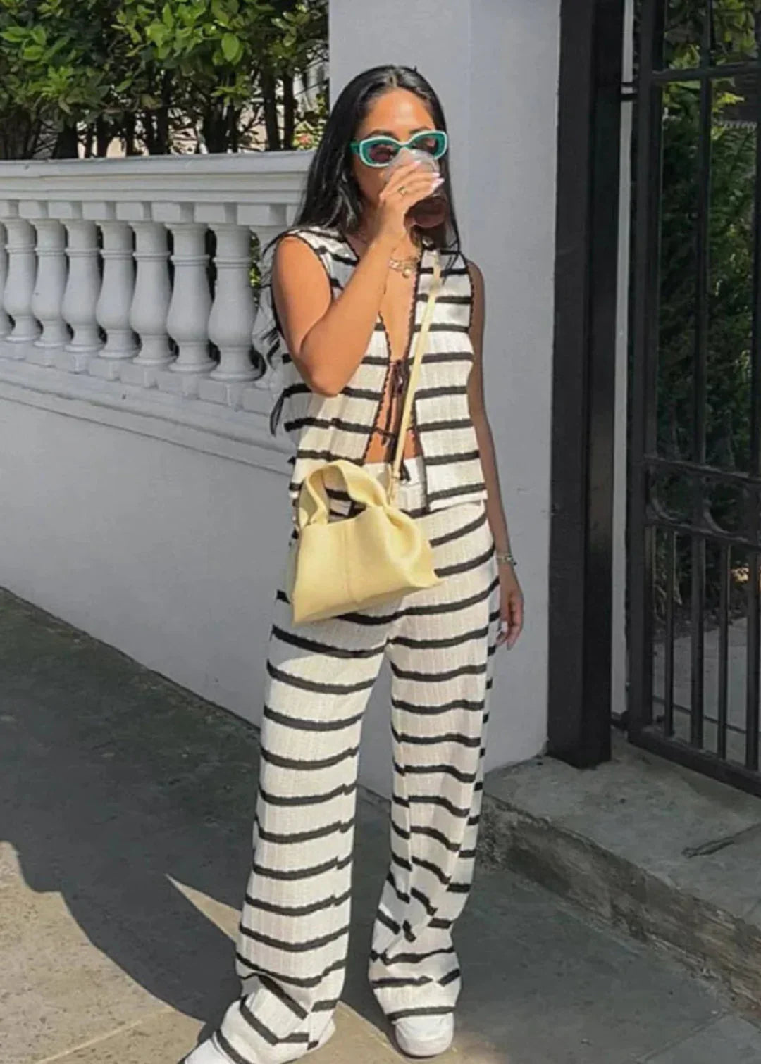 Striped Two-piece Summer Set
