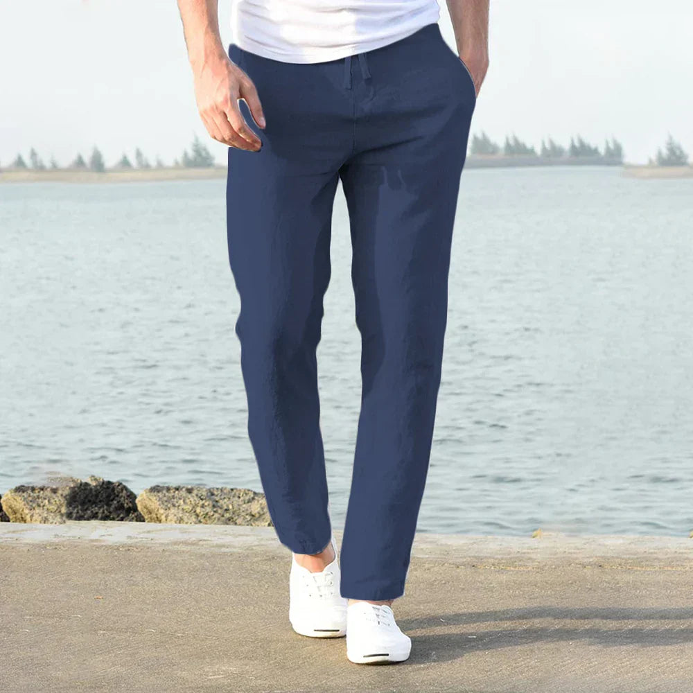 John | Men's lightweight cotton linen trousers