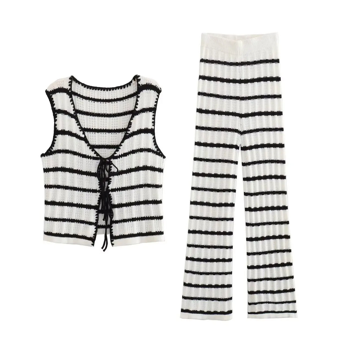 Striped Two-piece Summer Set
